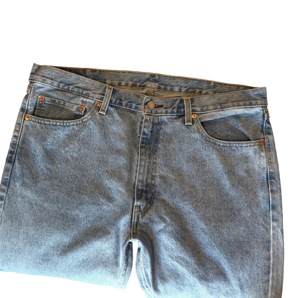 Levi's 505 Men's Jeans 40x30 Light Wash Straight Leg Mid Rise Relaxed Fit - Picture 3 of 4